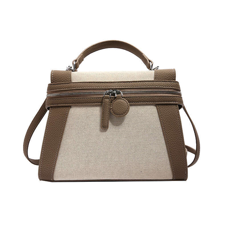 Advanced texture fashionable contrasting color shoulder for women new casual large capacity convenient hand-held diagonal cross bag