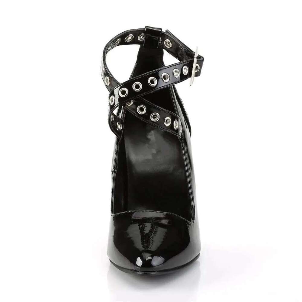 Fashion Colorblock Hollow High Heels Pointed Lace up Sandals Round Toe Thick Soled Sexy Party Dance Shoes Women