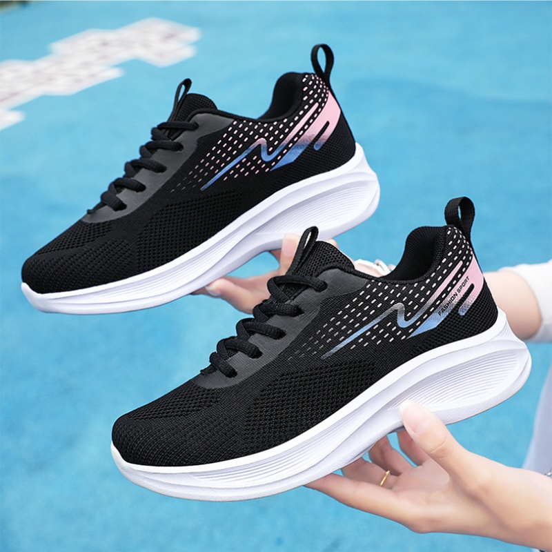 2025 Free Shipping Women Running Shoes Designer Shoes Black and White Thick Bottom Anti Slip Sports Shoes Sizes 36-41