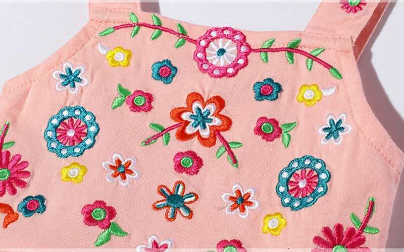 Little Maven 2025 Baby Girls Casual Clothes Cotton Lovely Kids Summer Dress For Toddler Infant Children 2 To 7 Years