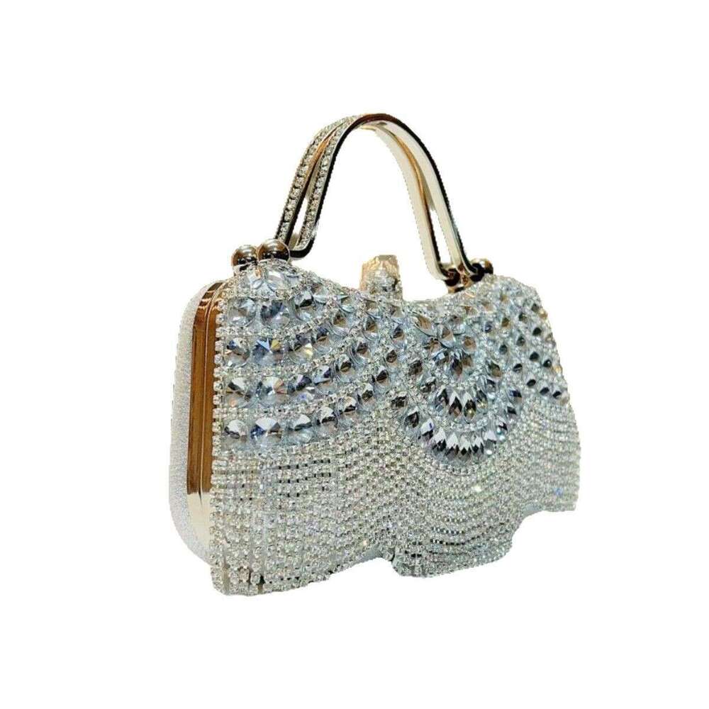 Dinner Bag New Diamond Set Handbag Tassel Evening Dress Bag Birthday Wedding Single Cross Shoulder Banquet Bag KQ