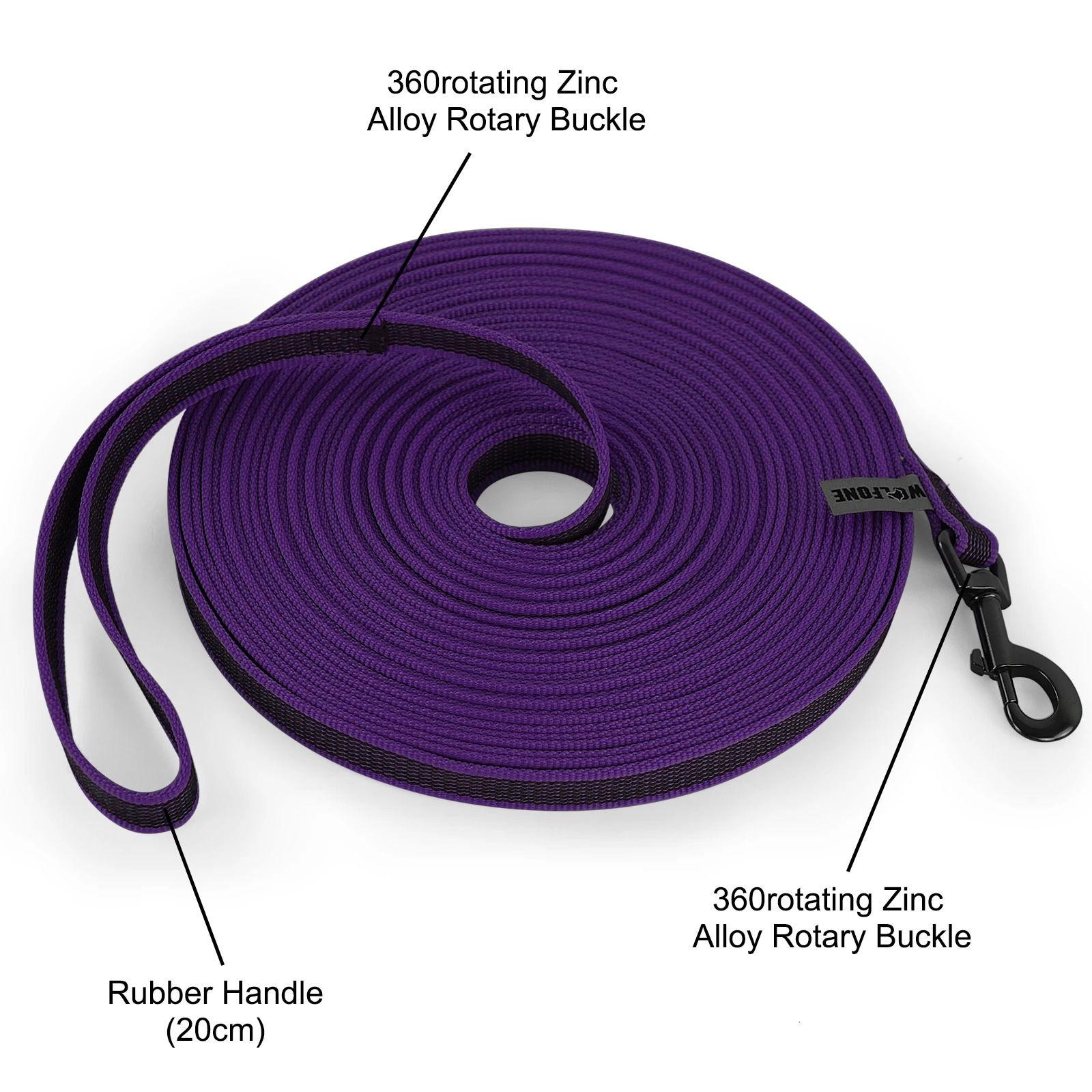 1.5M5M//15M Small and Medium sized Long Dog Belt Latex Silk Easy to Train Large Double Color Dog Belt 10m 250427
