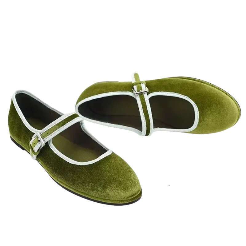 Fashion Comfortable Ballet Flats Vintage Mary Jane Women Silk Round Toe Casual Office Women's Shoes
