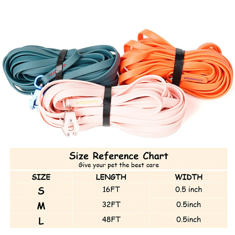 Long belt waterproof training long outdoor dog leash suitable for training beach courtyard camping 250427