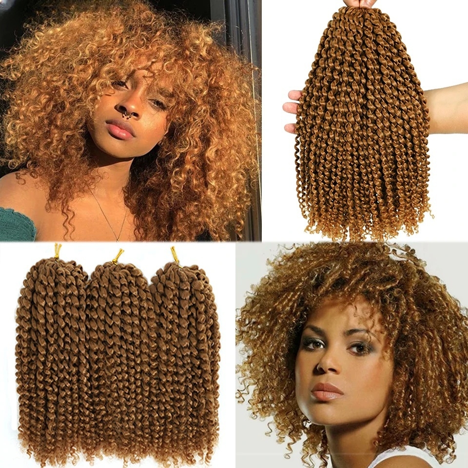 8Inch Spring Twist Crochet Hair Extensions Afro Fluffy 20 Strands/Pack Twist Braids Hair Braided Wigs Knotless Twist Glueless Braided Wigs Spring Pre-