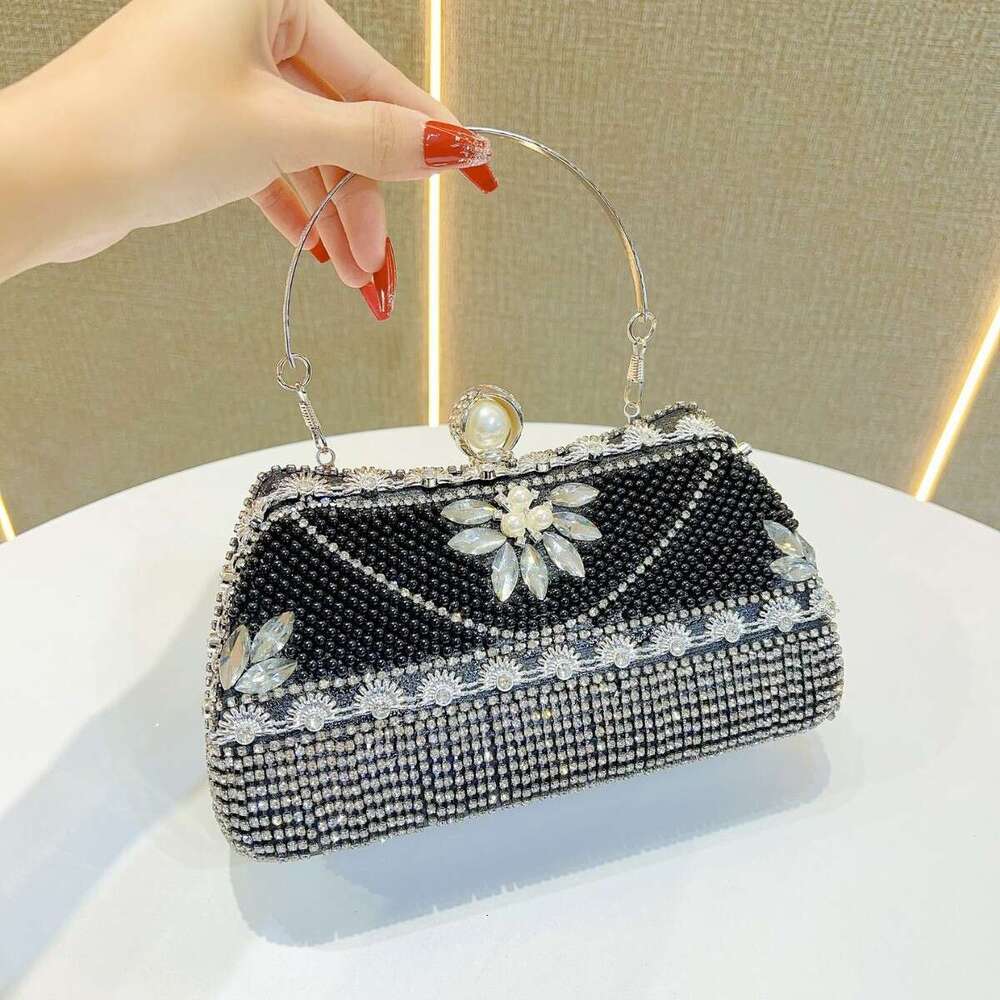 Dinner Bag New Diamond Studded Tassel Evening Dress Xiaoxiangfeng Birthday Wedding Banquet Bag Pearl Single Shoulder Crossbody Dinner Bag KQ
