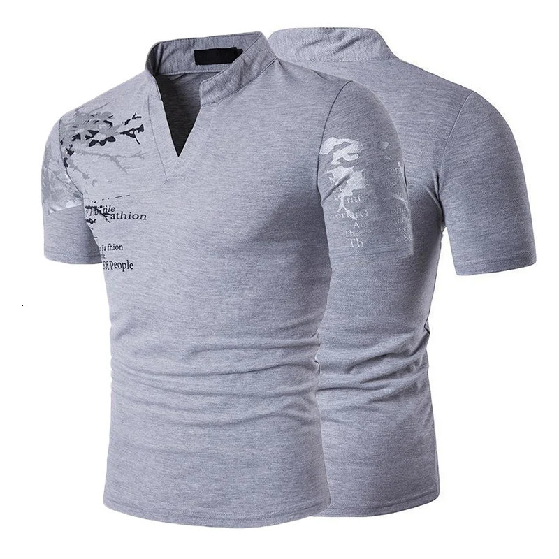 short sleeved T-shirt 2/1Pcs mens casual polo shirt summer fitness Ultralight top sports shirt V-neck T-shirt printed zipper 250428