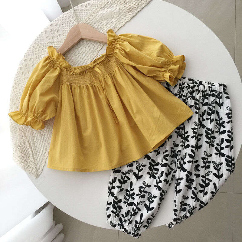 Children's Mosquito Repellent Thin Summer Floral Ice Silk Loose And Versatile Checkered Print Girl Baby Lantern Pants Children