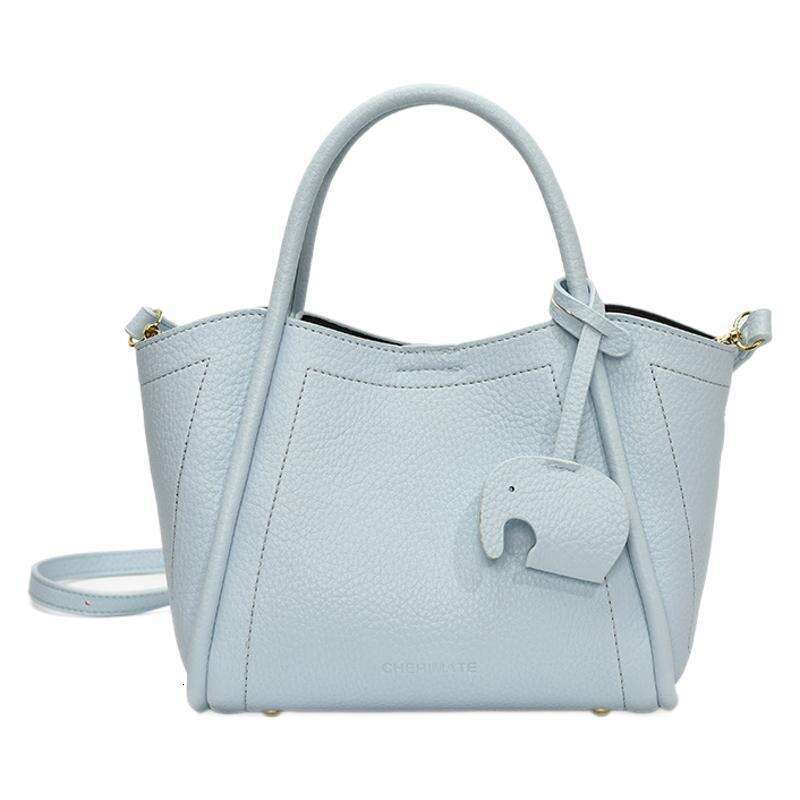 Premium Soft Leather for Women 2025 New Fashionable Versatile Handheld Bucket Bag, Casual and Simple Crossbody Mother Bag