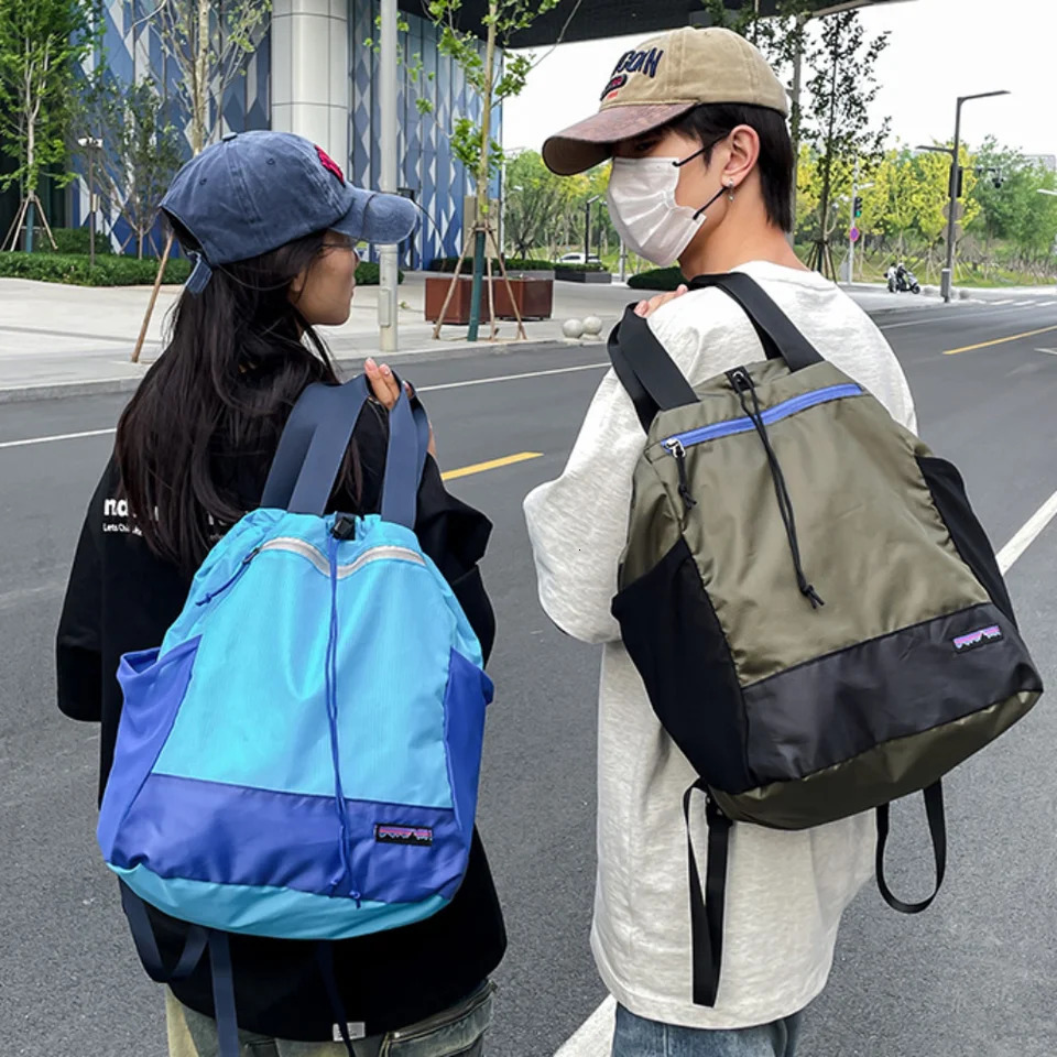 Contrasting Color Backpack for Outdoor Travel Waterproof Lightweight Backpack Daily Versatile Backpack Fashion Bag 250427
