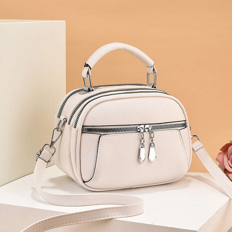 Multi Layered High-End Handbag For Women's Summer Casual Shoulder Crossbody 2025 New Versatile Hand-Held Small Round Bag