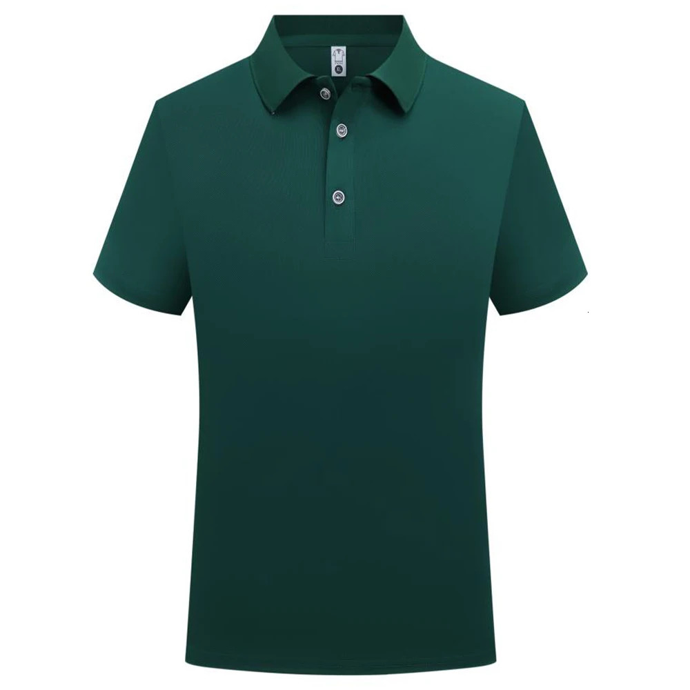 Black Classic Uniform Polo T-shirt Mens Wholesale Bulk Summer Formal Collar T-shirt Mens Casual Camiseta Polo De Hombre 250428