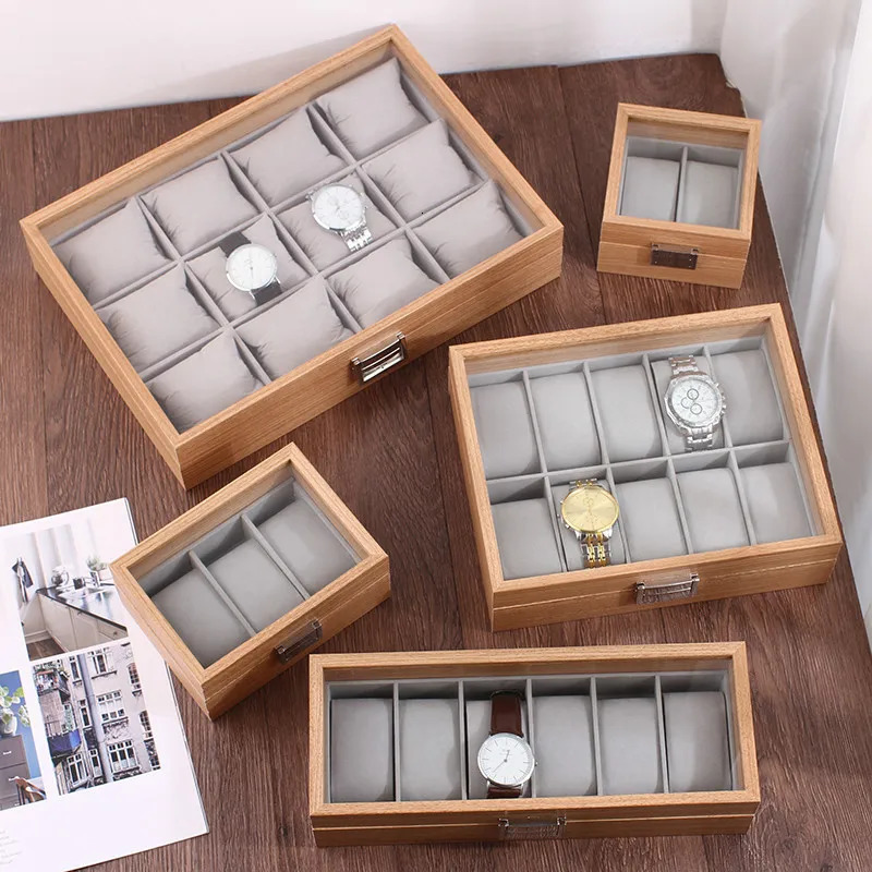 WellZone Eco friendly Bamboo Watch Box Fashion Chinese Watch Storage Box 250430