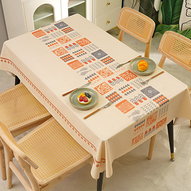 D230 high-grade light luxury tablecloth waterproof, oil-proof, scalding-proof, wash-free simple tablecloth new coffee table mat