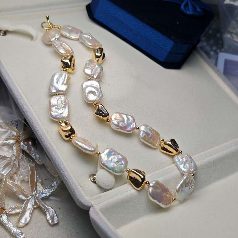 Alien Natural Baroque Freshwater Pearl Necklace With A Female Niche Design, Fashionable OT Buckle, High-End Feeling, Collarbone Chain, New Style