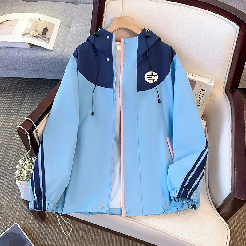 Itolin Pink Womens Casual Jacket Long Sleeve Collar Black Attack Autumn Collection 250428