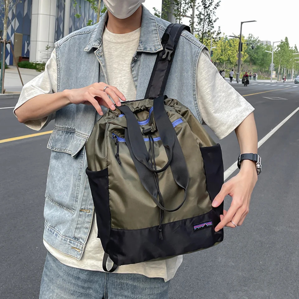 Contrasting Color Backpack for Outdoor Travel Waterproof Lightweight Backpack Daily Versatile Backpack Fashion Bag 250427