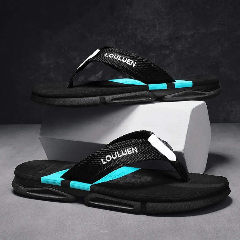 High Quality Fashion Men Flip Flops Summer Beach Flip Flops Men Casual Breathable Antiskid Beach Slippers Men Summer Outdoor 250428