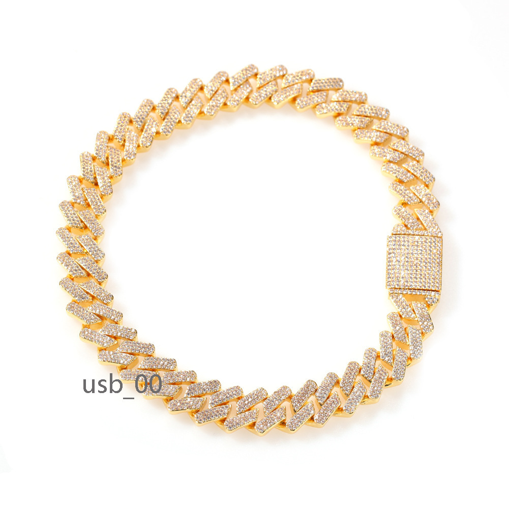 Hot Selling 925 Sterling Silver D-Color Moissanite Trendy Hip-hop Cuban Bracelets in 6mm 8mm 10mm Sizes