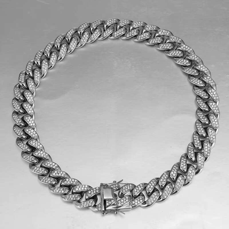 20mm Thick Stainless Steel Hiphop Luxurious Iced Out Full CZ Diamonds Miami Cuban Chain Bracelet Men