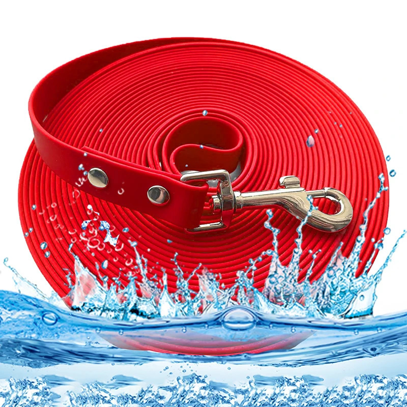 Waterproof dog collar long PVC pet collar easy to clean suitable for small medium large and large dogs walking with special lead sizes of 5m 10m and 1