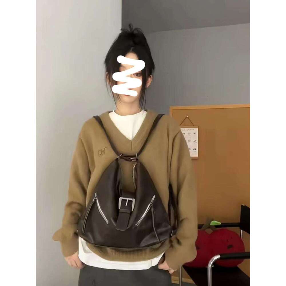 Autumn and winter wasteland style fashionable large capacity for female niche versatile single shoulder crossbody backpack tote bag trend