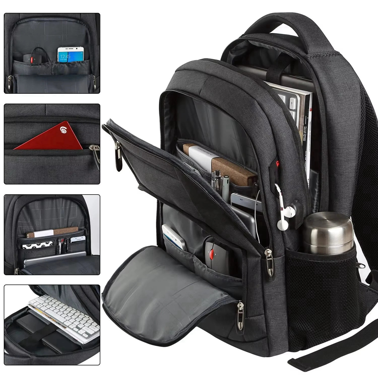 Mens backpack travel bag outdoor camera lens bag black ergonomic notebook bag large capacity mountaineering waterproof handbag 250427