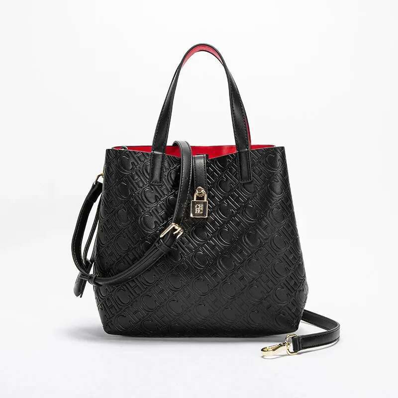 CH Shoulder Premium Feeling Classic Ladies Handbag Crossbody High Quality Solid Color Commuter Bag Temperament Vintage