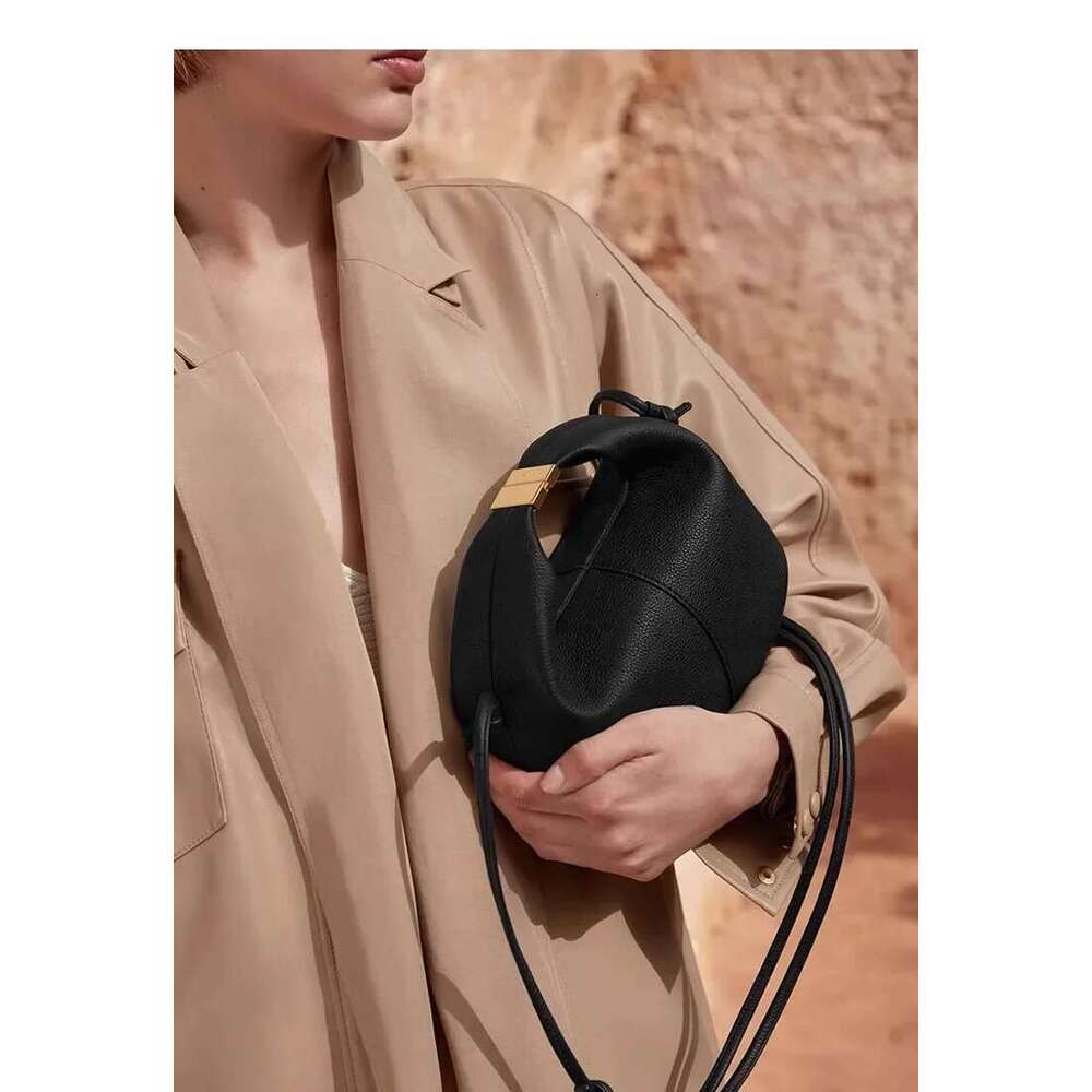 Dumpling Wrap, French Niche Handbag, Genuine Leather Cowhide Wallet, Women's Diagonal Shoulder Bag, Commuting Handbag