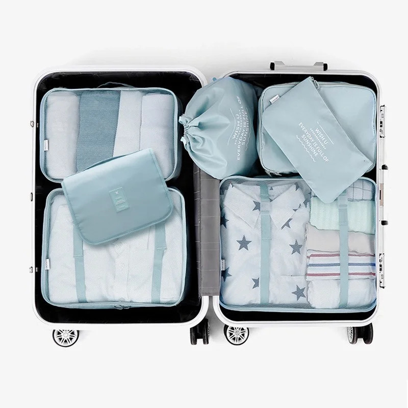 7-piece travel bag manager clothing luggage manager travel bag manager felt shoe manager bag packaging cube 250430