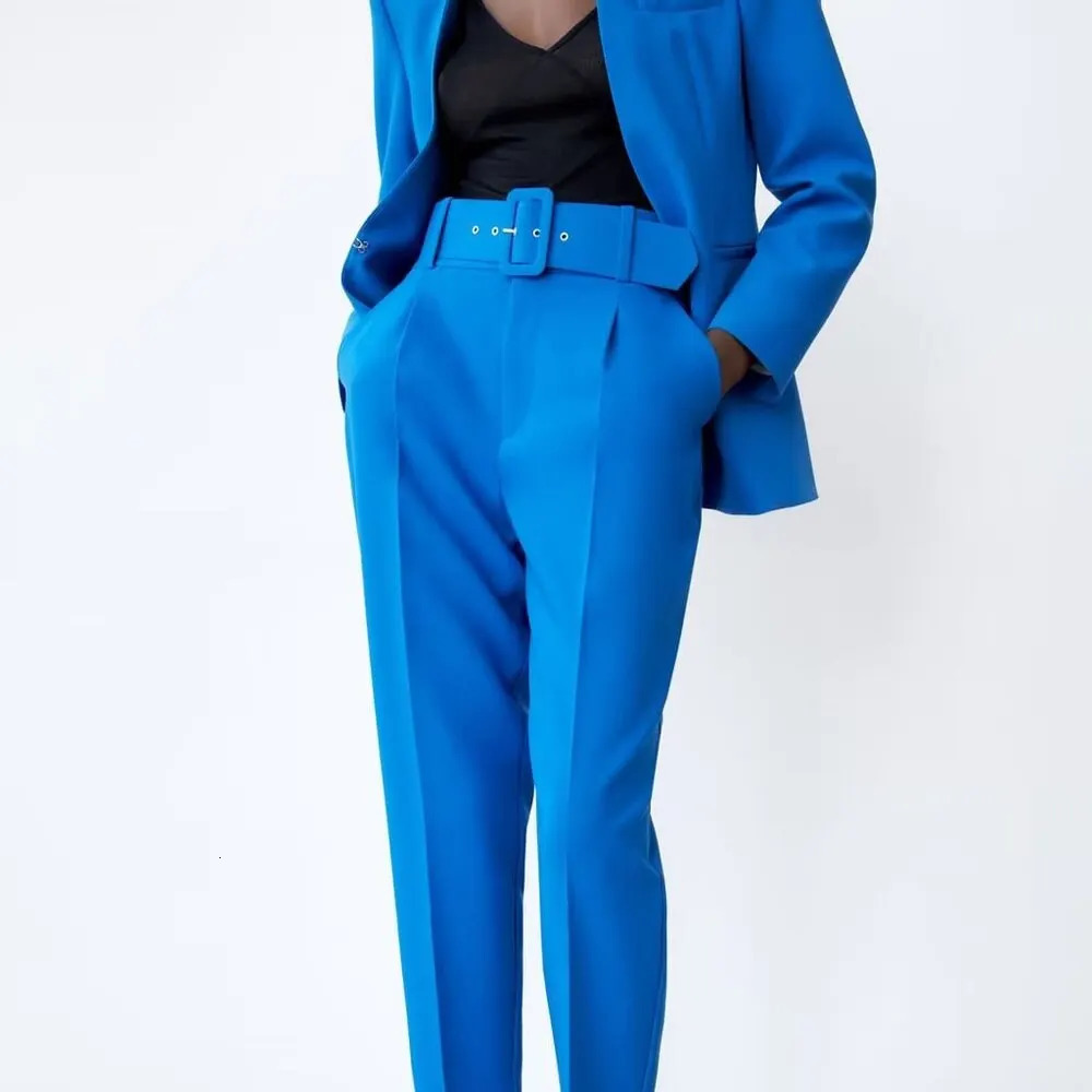 womens fashion twopiece office uniform wearing a jacket and high waisted pants 250530