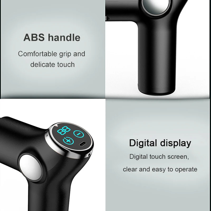 Fascia Gun Deep Tissue Massage Black Gray LED Display Multifunctional Device 32 Speed Control Fitness Exercise Assistant Tool 250424
