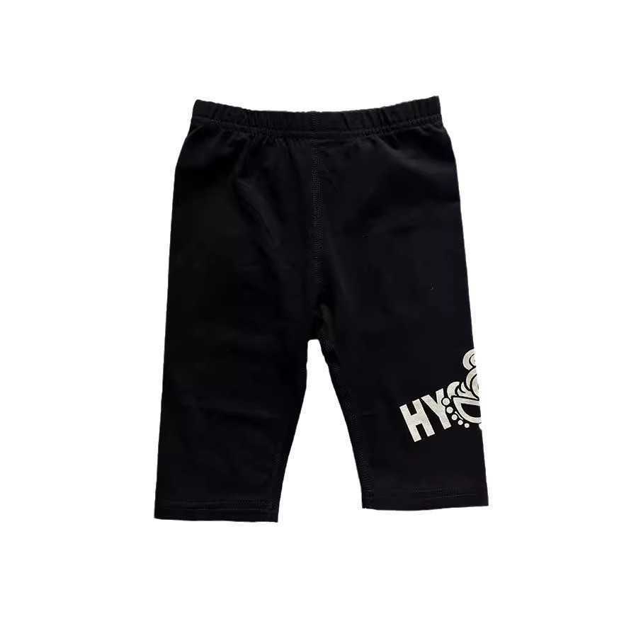 24 Summer Black Super Pacifier Black Versatile Childrens Cycling Pants Thin Stretch Cotton Worn with Five Quarter Shorts Y25043000P2