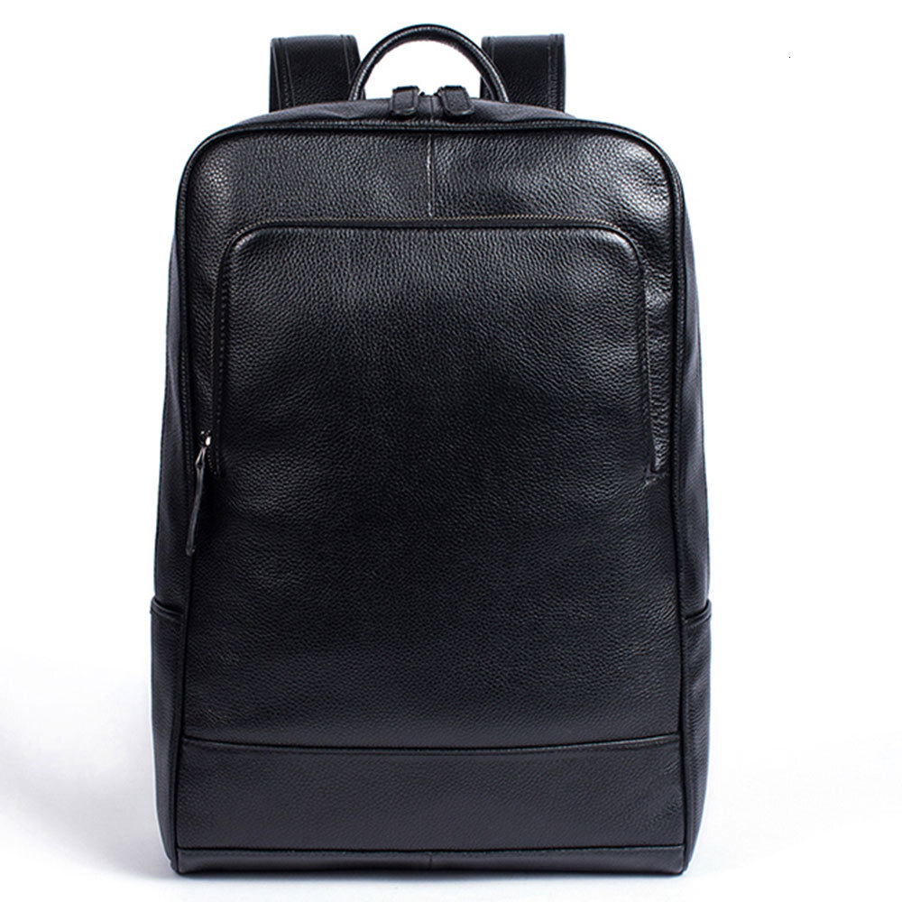 Men's New Genuine Business 15.6-inch Computer Bag Color Wiped Tree Paste Leather Headlayer Cowhide Backpack