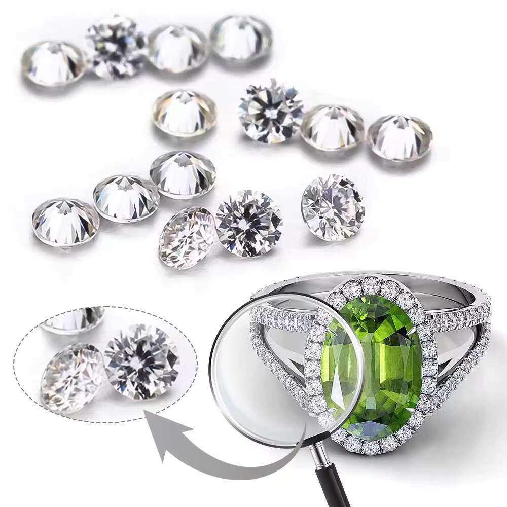 Wholesale Loose Diamond Round Brilliant Cut 0.1CT-1CT HPHT Lab Grown Diamond Melee Lab Diamonds Gemstone