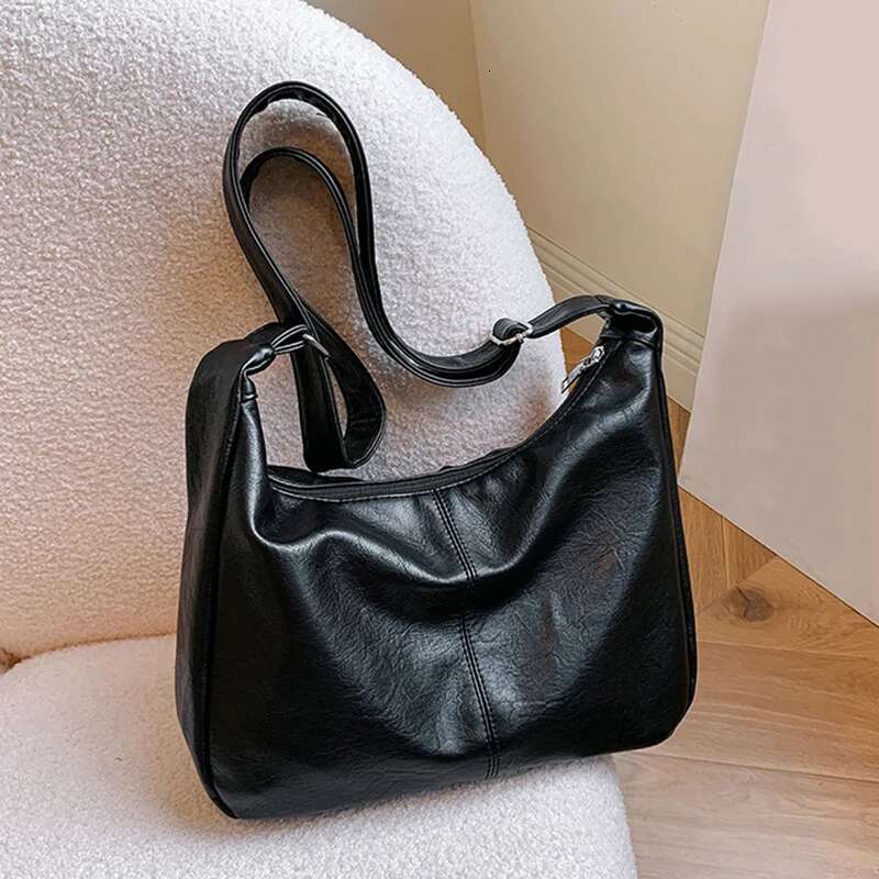Commuting Retro Leisure Handbag Maillard Fashion Women S Messenger Texture Super Capacity Tote Bag Bag