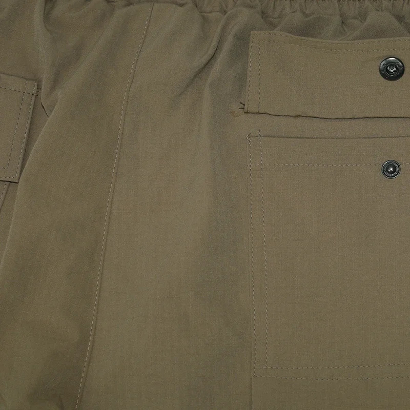 Summer mens loose leisure tactics slow jogging elastic waist multiple pockets cargo short distance running suitable for work and hiking 250425