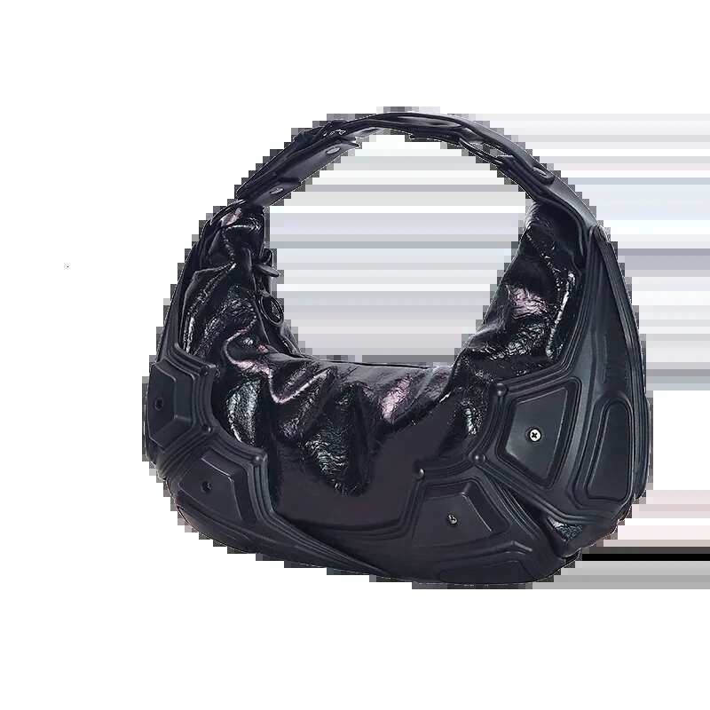 Summer Metallic Leather Handbag Hobo Purse Sier/Black/Hotpink Shoulder Bag