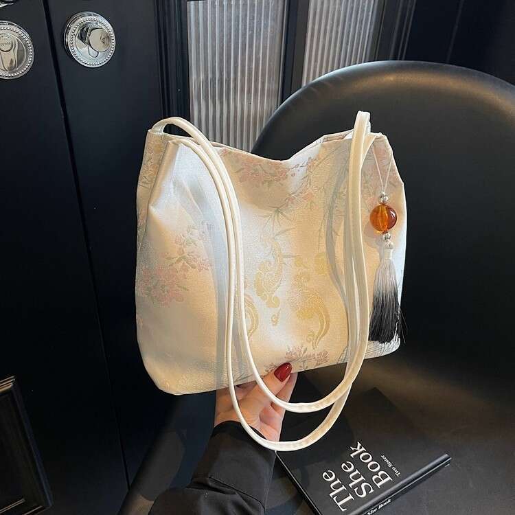 minimalist bucket bag chinese embroidery largecapacity bag womens spring summer 2025 new shoulder crossbody bag