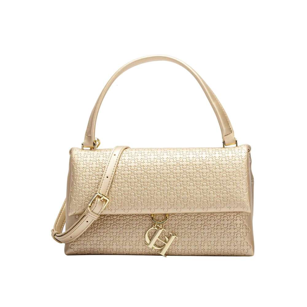 CH Handbag High Quality Fashion Design Model Flower Emed Ladies Shoulder Bag Metal Accessories Unique Pattern