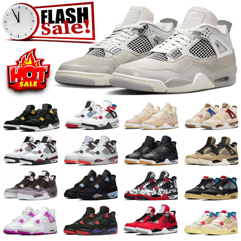 4 Basketball Shoes Men Women Sneakers Trainers Outdoor Sports Sneakers Designer Sneakers Royalty Bordeaux Fear What The Flight Nostalgia Submarine Black Purple