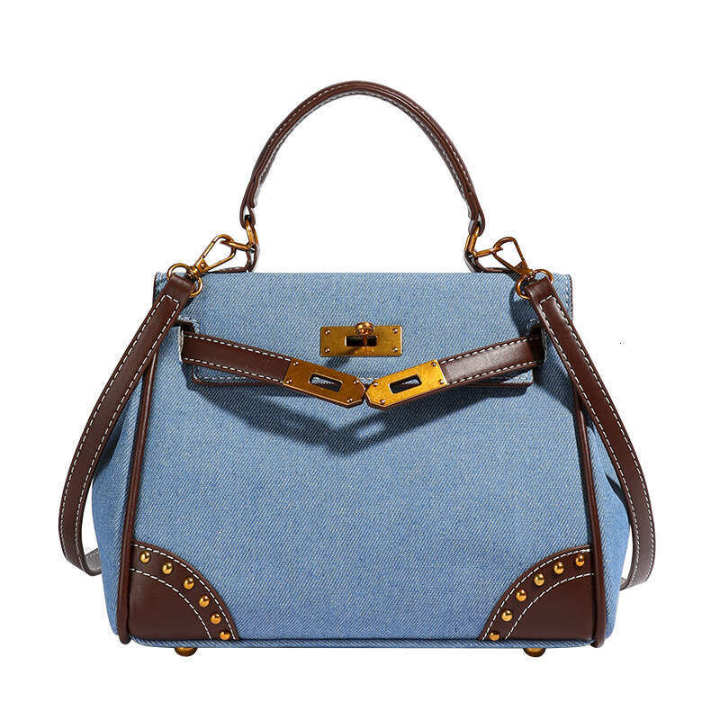 Color Blocking Hand-Held Kelly Women's New Texture Shoulder Bag, Fashionable Large Capacity Crossbody Bag