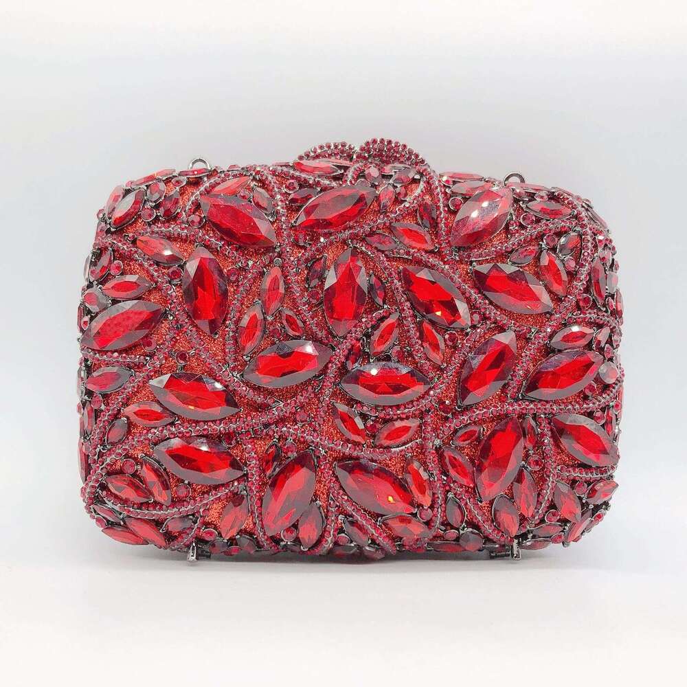 Dinner Bag Diamond Studded Dinner Banquet Glass Full Diamond Women S Bag Clutch Purple KQ