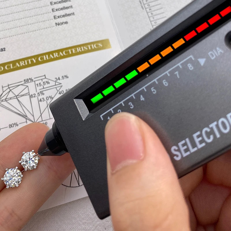 DWJ 1CT Six Prong Delicate Lacework Certified Diamond Stud Earrings For Women Real 925 Sterling Silver Fine Jewelry 250420