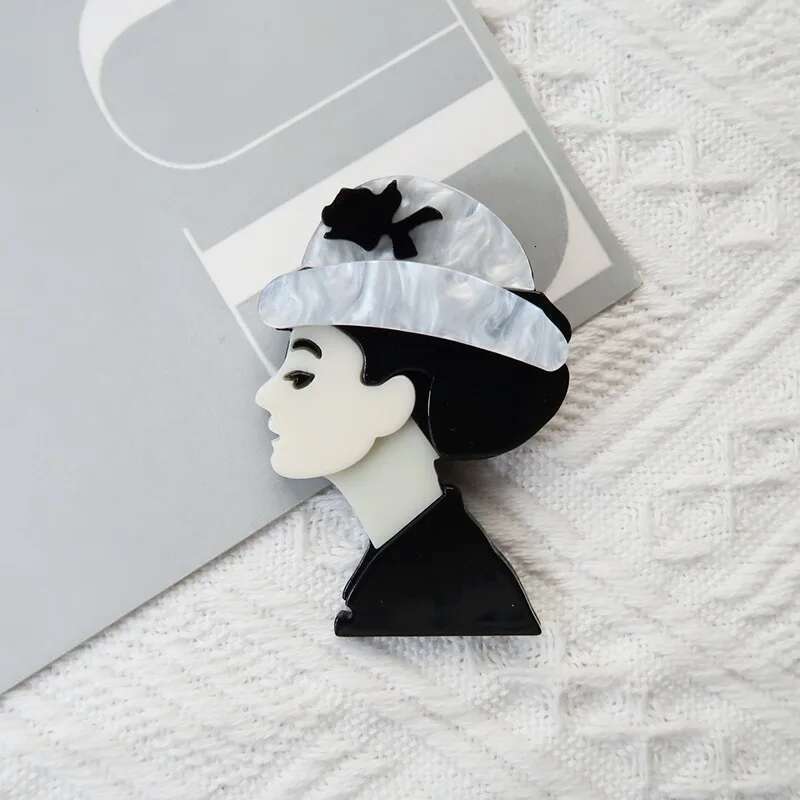 Hot Selling Acrylic Portrait Brooch Fashion Clothing Accessories Pins Jewelry