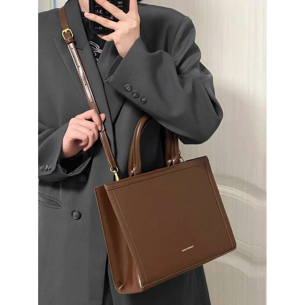 Korean ins minimalist tote with premium texture for class commuting, office handbag, shoulder bag, crossbody bag
