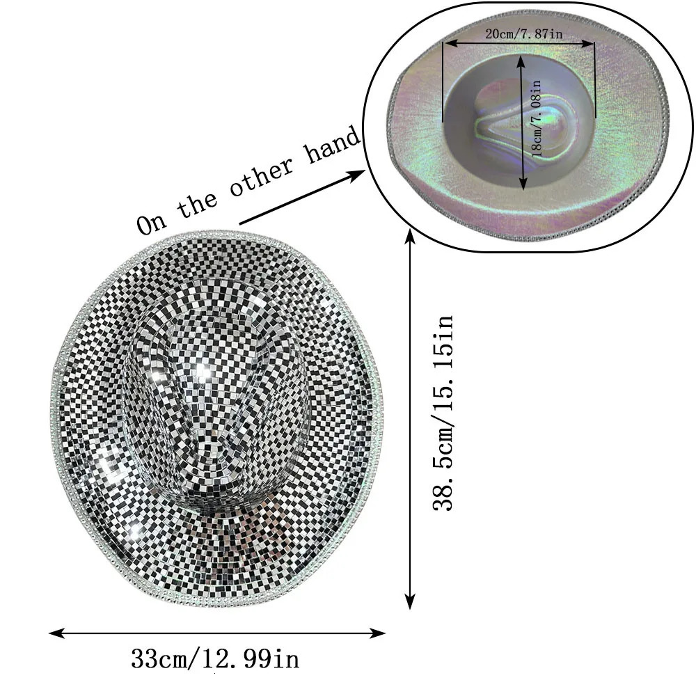 Classic Disco Ball Helmet Mirror Glitter Ball Helmets Hat Club Bar Party Full Glass Reflective Disco Shiny Hat for Costume Party 250430