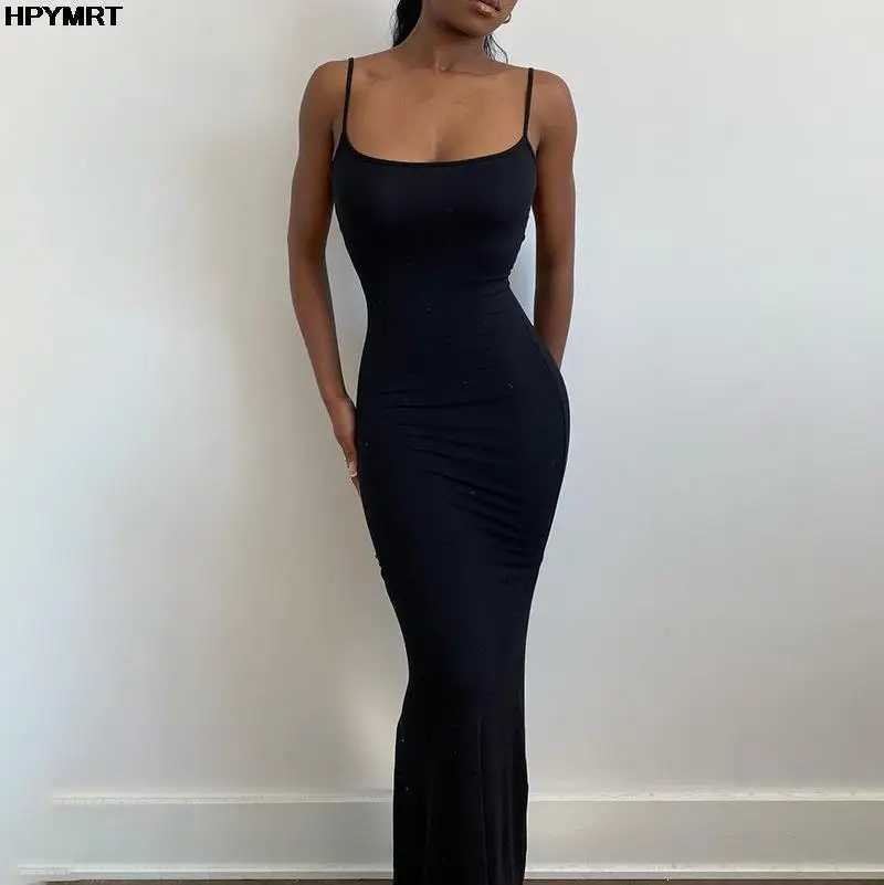 Satin sleeveless backless ultra-thin sexy Maxi dress 2022 Spring Womens Party Y2K compact elegant dress womens clothing W250430