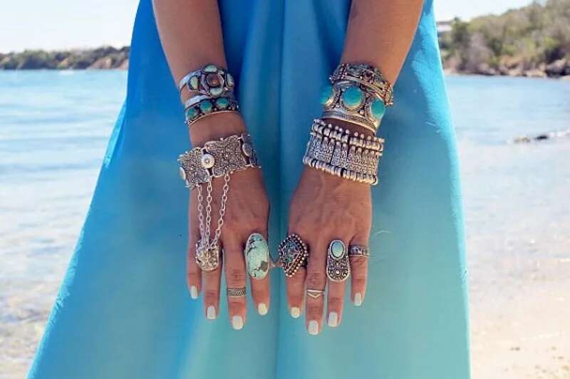 Gypsy Bohemian Coin For Women Metal Vintage Flower Statement Bracelets Festival Turkish Beach Jewelry Tribal Ethnic