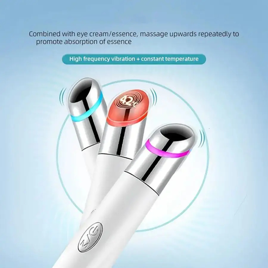 Eye Massage Beauty Device LightenDark Circles compress 3 Color LEDPon Therapy Heated Vibrator ElectricEye Massager 250422